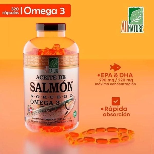 ACEITE DE SALMÓN NORUEGO CÁPSULAS - Imagen 2
